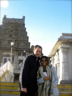 All of us at the temple (Nikhil is hiding)